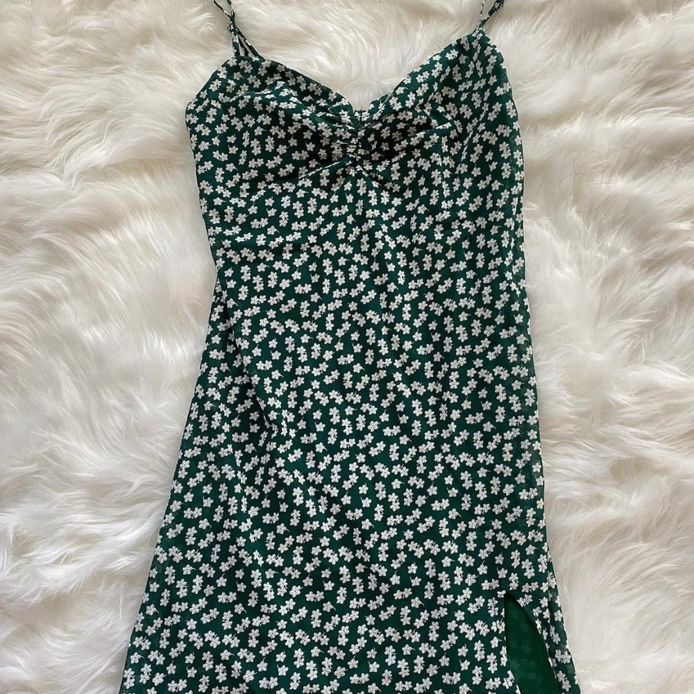 Green Princess Polly Floral Mini Dress